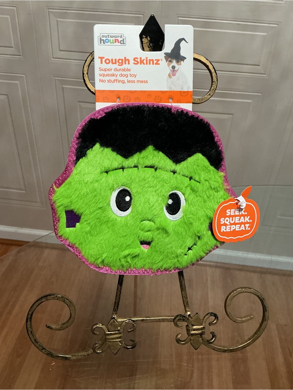 Outward Tough Halloween Skinz Durable Squeaky Dog Toy , Multicolor 7.5”